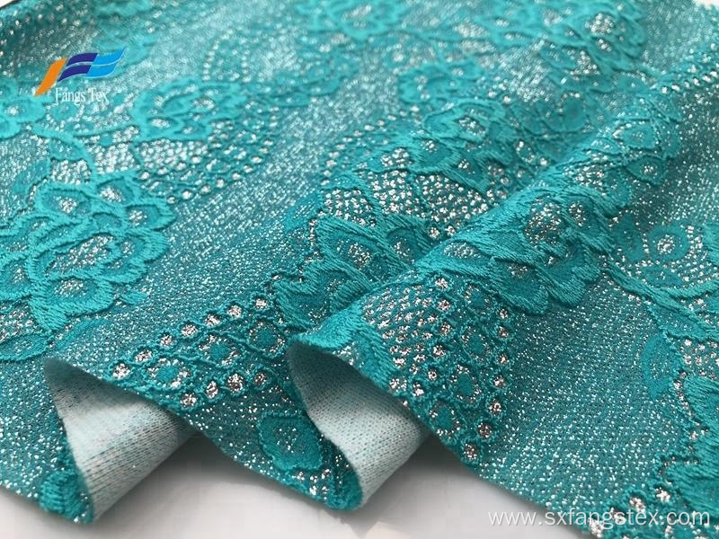 Fancy Jacquard Nylon Polyester Embroidered Lace Fabric