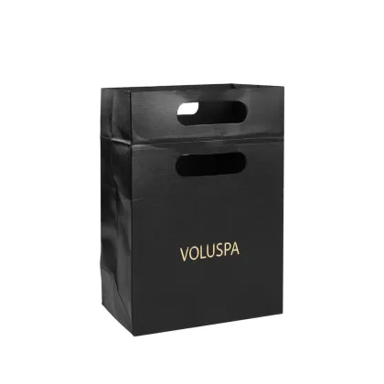 Black art paper electronics gift bag