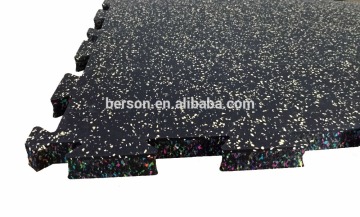 Cheap interlock floor in China , Fitness Center Interlocking Rubber Floor tiles