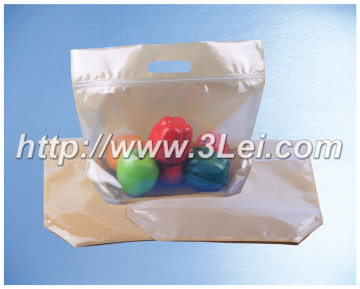 Ziplock resealable stand up pouch