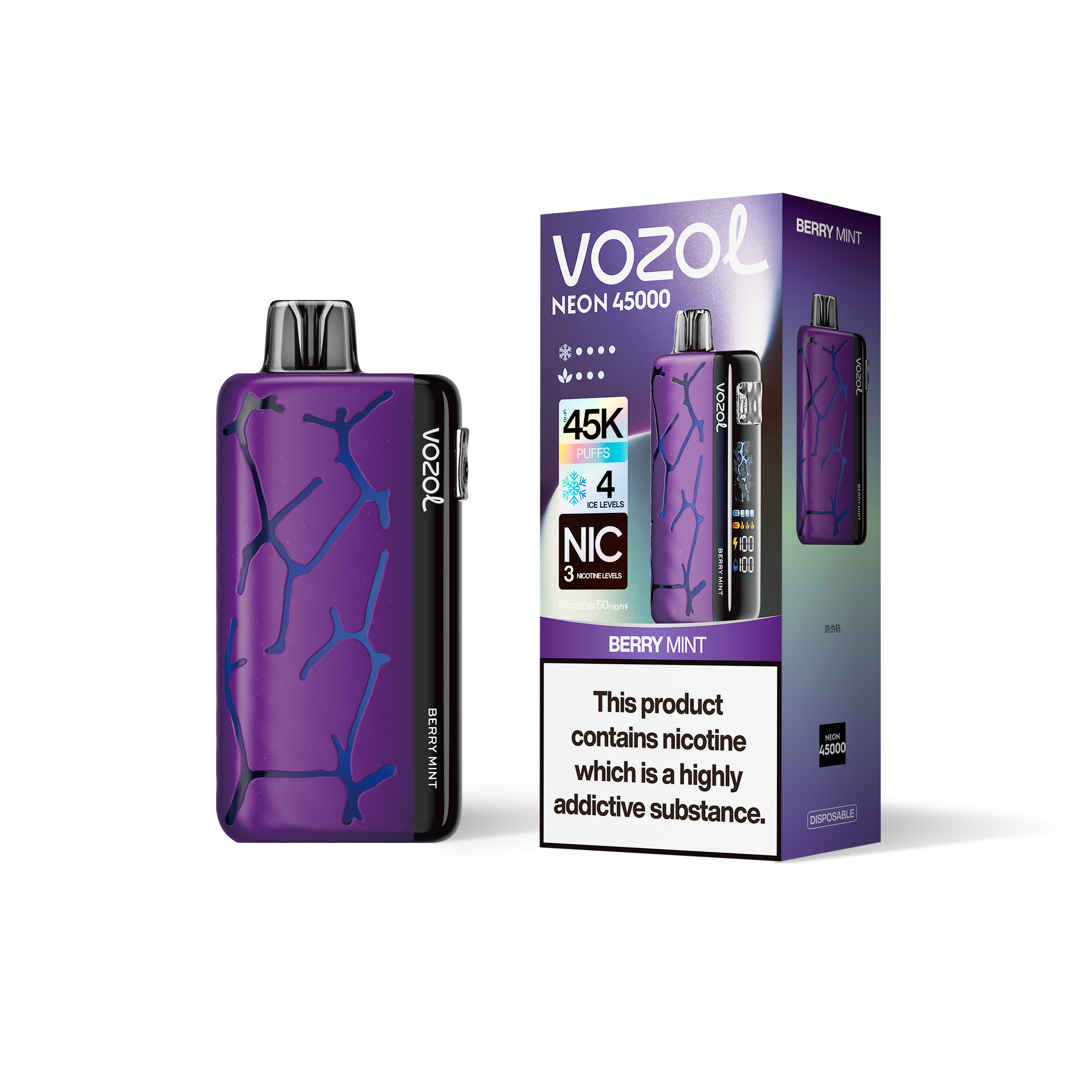 Vozol neon 45k puffs grosir e-rokok