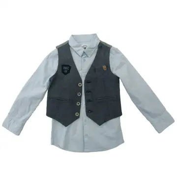 Boy's stretch vest suit