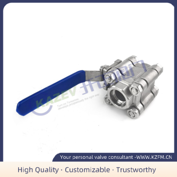 Three-piece threaded ball valve 2000WOG