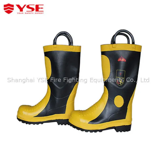 Fire resistant safety boots,fire fighting boots
