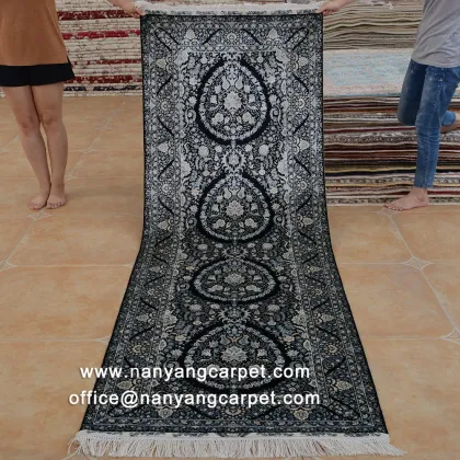 2.8'x8' Handwoven Gallery Runner Silk Rug