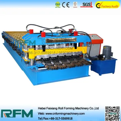 Colored Steel Glazed Roofing Tiles Machine