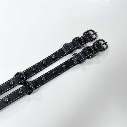 Stylish black pet collar leash