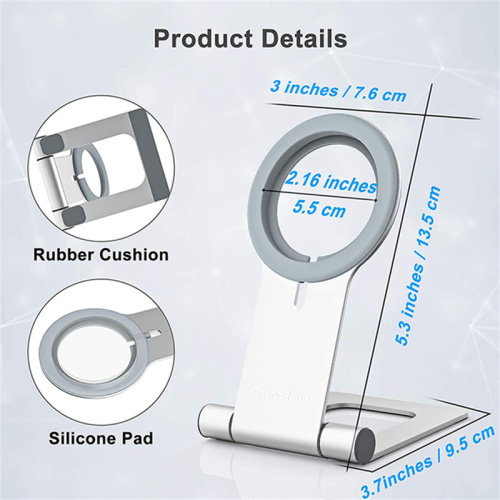Алюминиевая подставка для телефона с магнитным беспроводным зарядным устройством