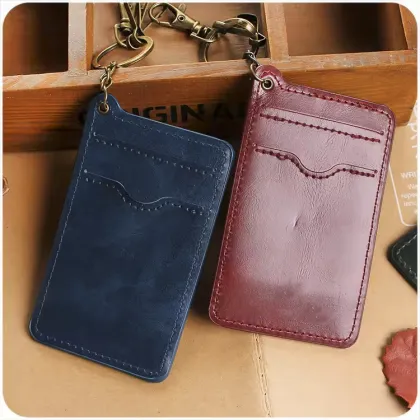 Blue Leather Bifold Business Card Holder by Bellroy