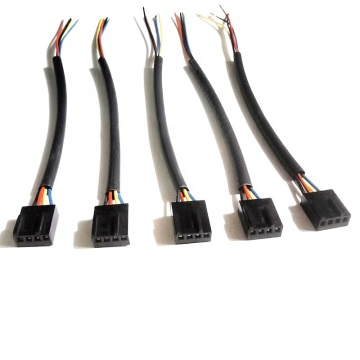 Customized Computer Fan Cable 4 Pin Wire Harness with Colorful Wires