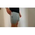 Short de plage masculin en nylon de couleur unie