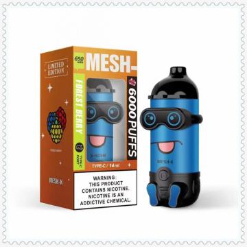 Mesh-K 6000 Puffs Kit pakai buang boleh guna