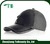 6 panel black leather baseball cap for men