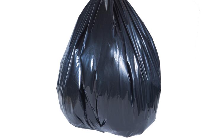 Black Plastic Trash Bag