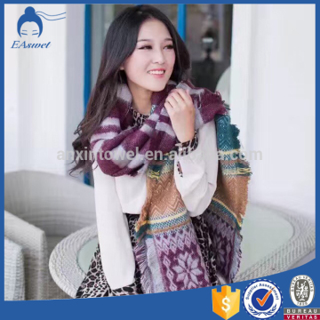 The fashion best sell long jacquard woven acrylic muffler scarf