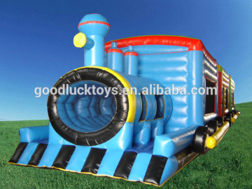 2016 train design inflatable air castle ,Outdoor Inflatable the Train Kids Bouncy Castle
