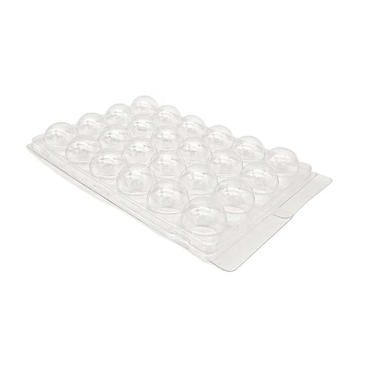 24 Cavity Truffle Packaging PET Double Blister Clamshell