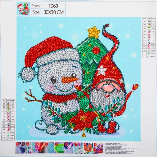 Cartoon Papai Noel 5D pintura de diamante pintura decorativa