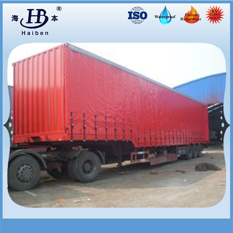 Customized made 100% polyester pvc tarpaulin for truck side container