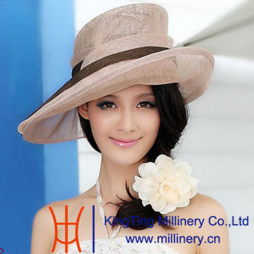 Natrual 100% sinamay ladies' straw hats