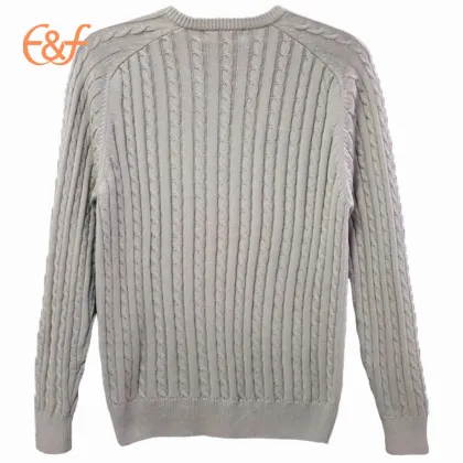 Fashion Cable Knitted Sweater for Men