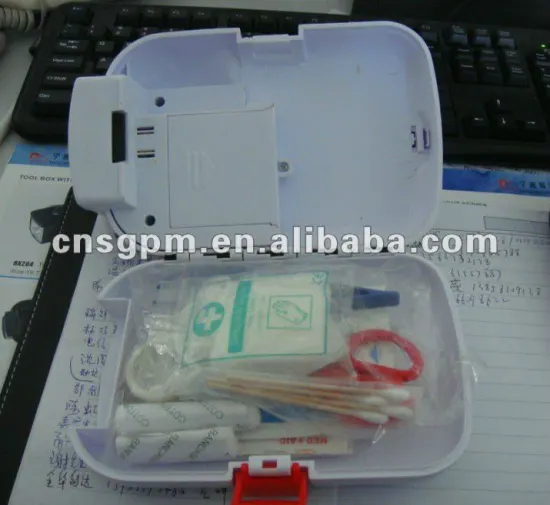 Medical First Aid Kit with LED Flashlight Torch