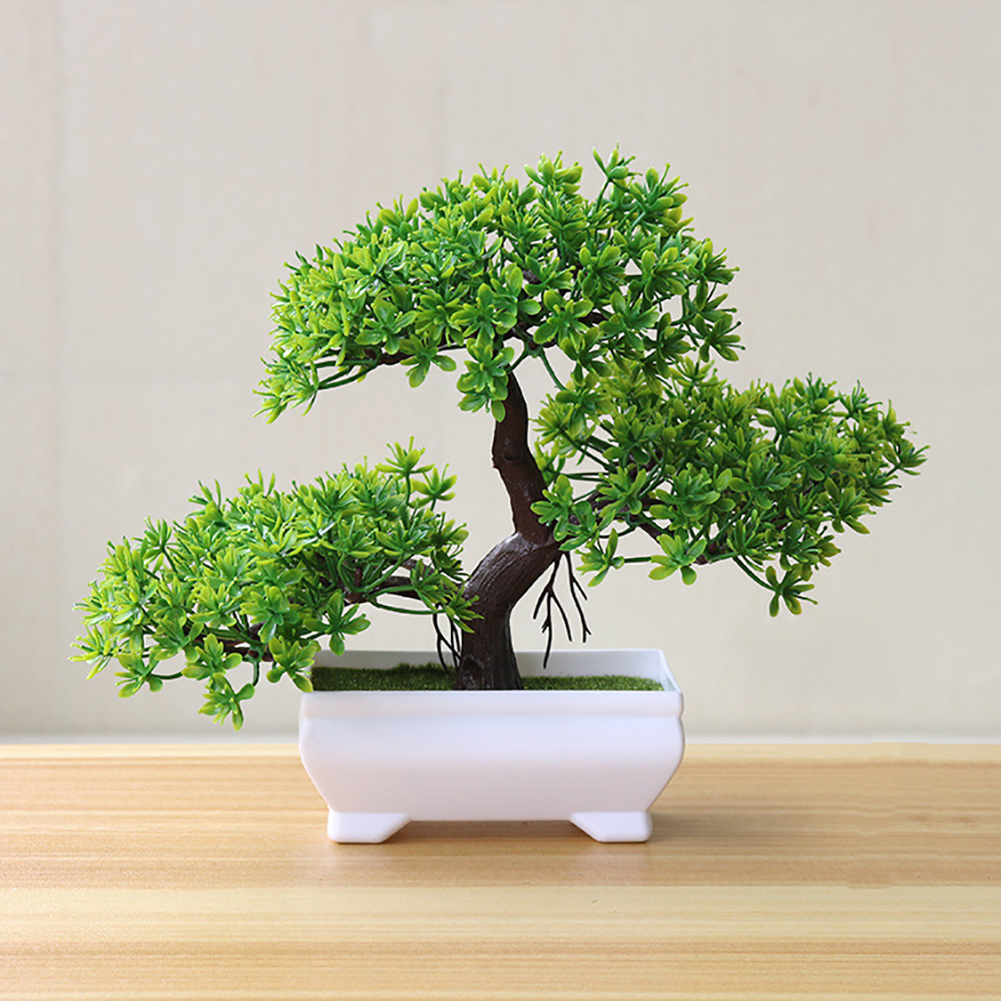 Artificial Plant Artificial Flower Home Decor Bonsai Tree Pot Plant Fake Flower Potted Ornament For Home Room Garden Decoration