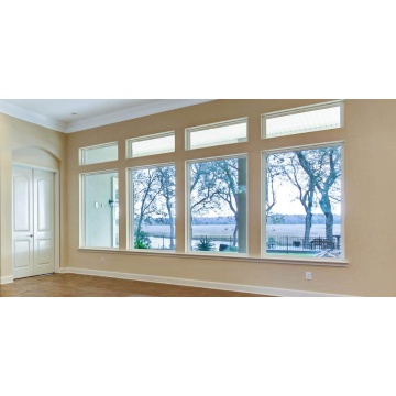 Custom large aluminum fixed tempered laminated glass window