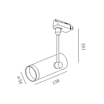 Minimalist Track Spotlight GU10 Ceiling Light