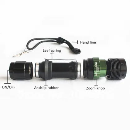 YT-1802R Red Flashlight Fire Emergency Red LED Flashlight