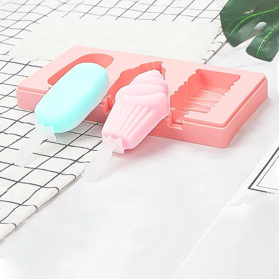 Mini Coloeful Ice Cream Silicone Fruit Juice Strong Toughness Popsicle Ice Cube Mold