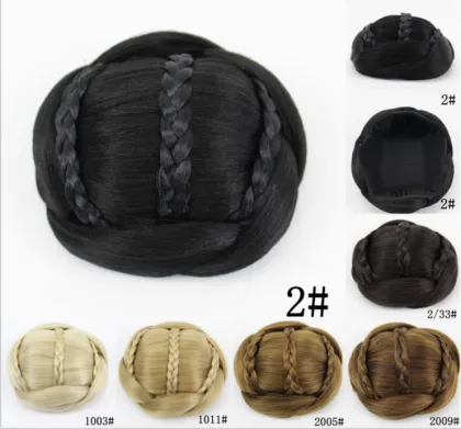 synthetic hair bun donut chignon dome hair