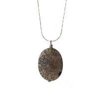 Collier d&#39;agate de pierres précieuses naturelles avec chaîne en argent