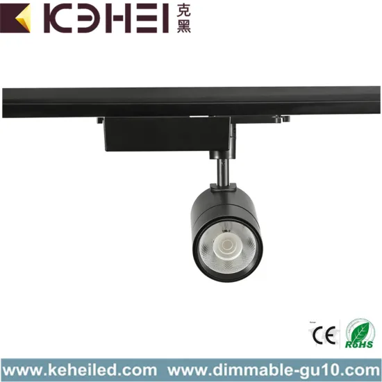 Black 25W Commercial LED Track Lights 6500K