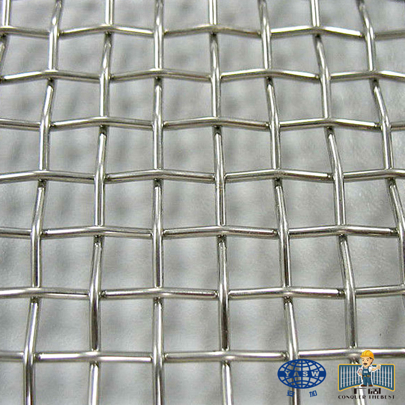 Gekrompen mesh 1/2x1/2 roestvrijstalen draad