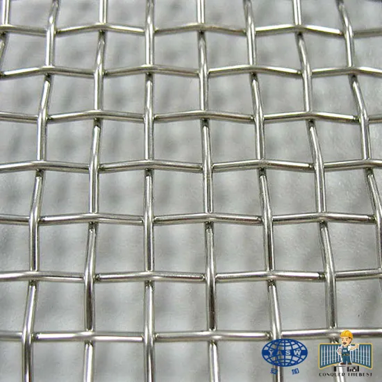 Crimped Mesh 1/2x1/2 Stainless Steel Wire