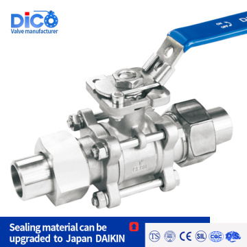DICO Brand Union Butt Weld 3PC Ball Valve