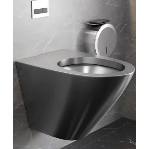 Wand montierte Edelstahl -Toilette