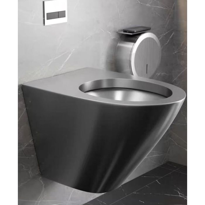 Wand montierte Edelstahl -Toilette