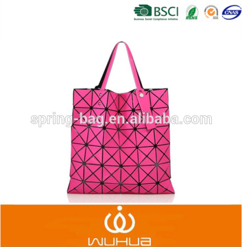 Hot sale shopping bag Plaid handbag Easy Carry hanging tote bag China supplier Pink
