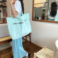 Mint Green dragkedja Fickan Anpassad logotyp Canvas Bag