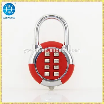 Push button lock combination number padlock