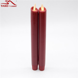 Red Dancing Flame Flameless Led Taper Dinner Candles