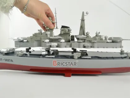 New model ship 1:360 4CH RC toy battleship with 6.8KM/H for sale.