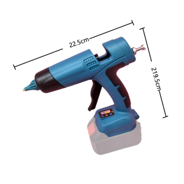 80W Rechargeable Lithium Hot Melt Glue Gun with Digital Display and Temperature Control