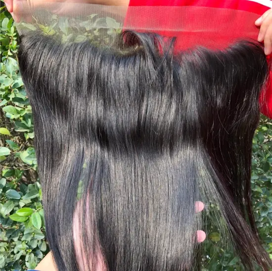 Straight Cuticle Aligned Remy Brazilian 13*6 Lace Closures 6*6 Lace Frontal Human Hair Closures
