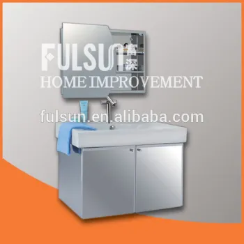 Stainless Steel Bathroom Vanity with Top Cabinet