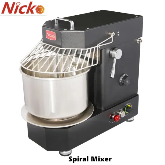 Nkj-250 Commercial Baking Bread Flour Spiral Dough Mixer Stainless Steel Dough Machine