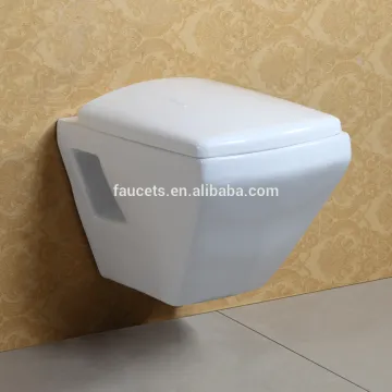 Wall Mounted Sanitary Ware Rectangular Ceramic WC Toilet