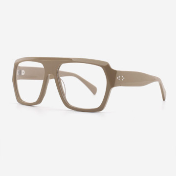 Rectangle Bevel Acetate Men's Optical Frames 23A3198